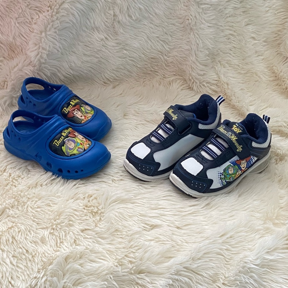 2 pairs Toy Story Shoes-Sneakers and Water Shoes